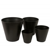 Pot conique noir Hoop