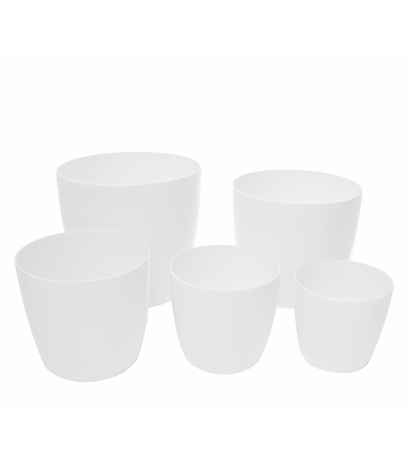 Pot plastique rond blanc PRIMO