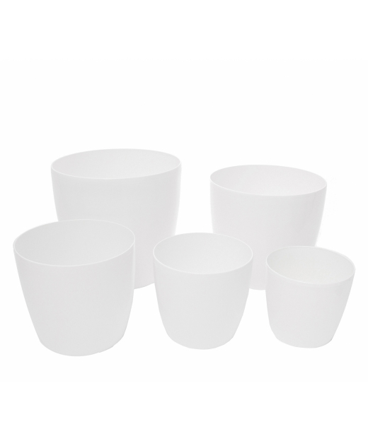 Pot plastique rond blanc PRIMO