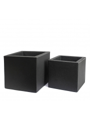 Pot cubique gris anthracite