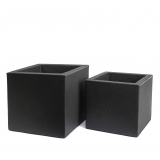 Pot cubique gris anthracite