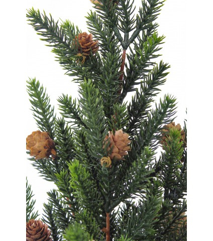 Mini sapin artificiel avec pommes de pin