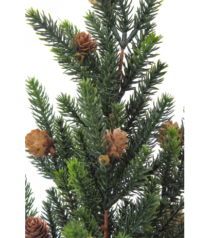 Mini sapin artificiel avec pommes de pin