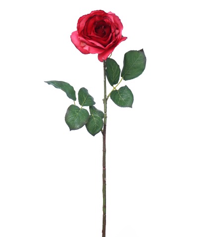 Rose rouge artificielle