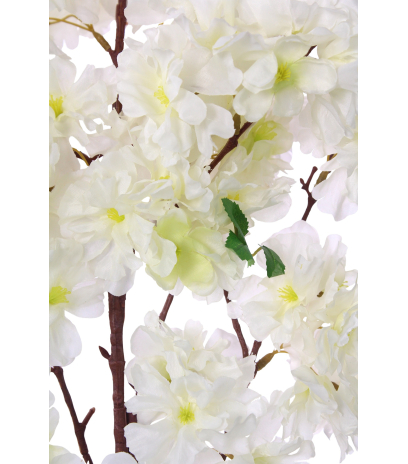 Grand rameau de cerisier artificiel blanc