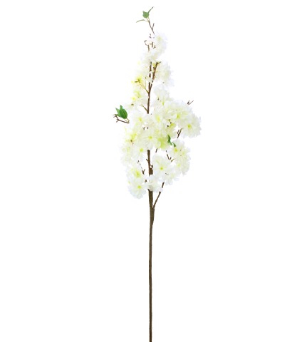 Grand rameau de cerisier artificiel blanc