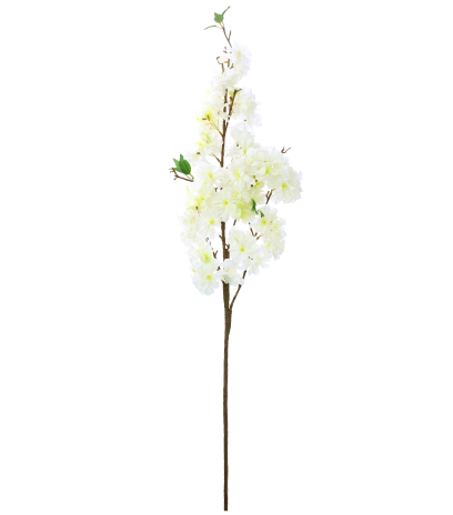 Grand rameau de cerisier artificiel blanc