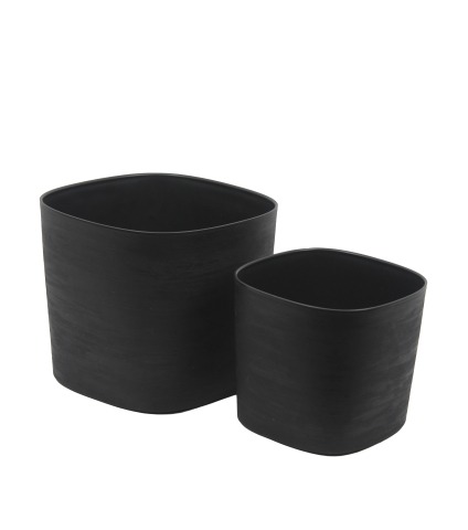 Pot carré noir ISIS