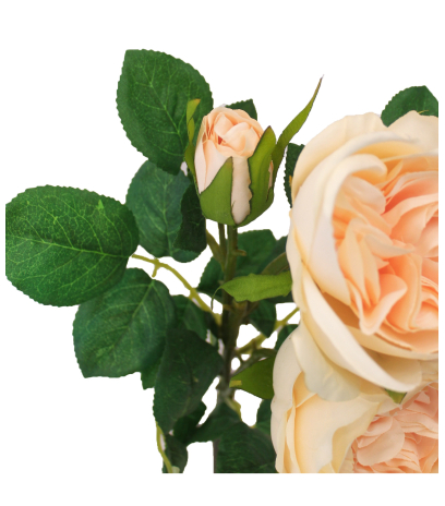 Tige de rose artificielle orange