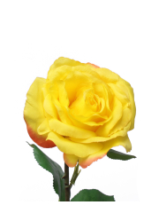 Rose artificielle jaune