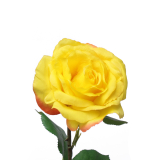 Rose artificielle jaune