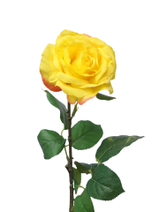 Rose artificielle jaune