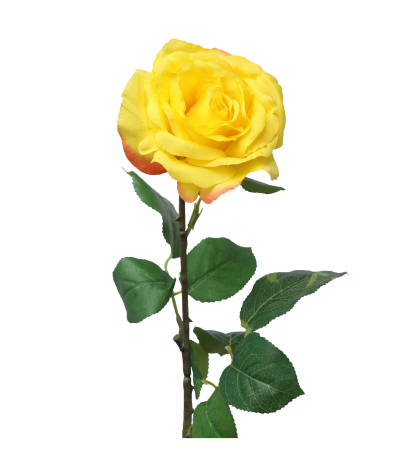 Rose artificielle jaune