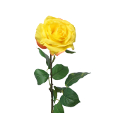 Rose artificielle jaune