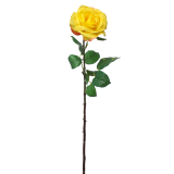 Rose artificielle jaune