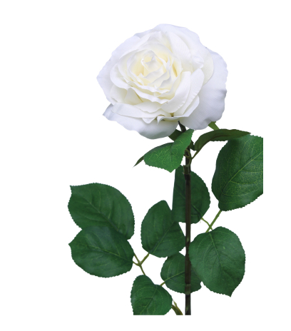 Rose artificielle blanche