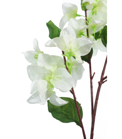 Tige de bougainvillier artificiel blanc