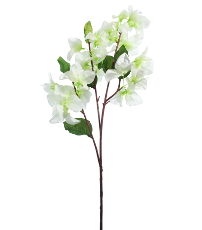 Tige de bougainvillier artificiel blanc