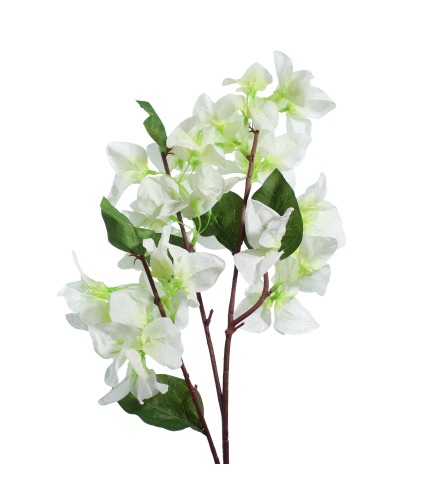 Tige de bougainvillier artificiel blanc