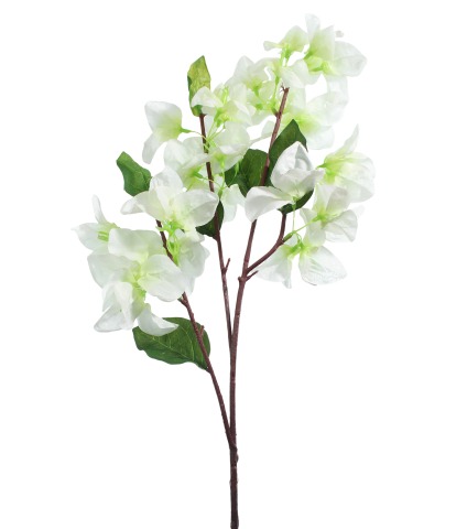 Tige de bougainvillier artificiel blanc