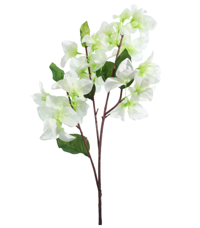 Tige de bougainvillier artificiel blanc
