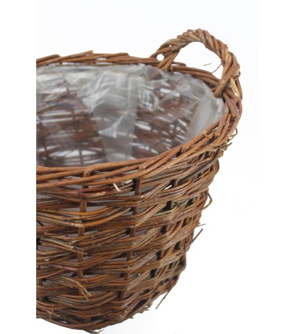 Panier en osier marron