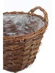 Panier en osier marron