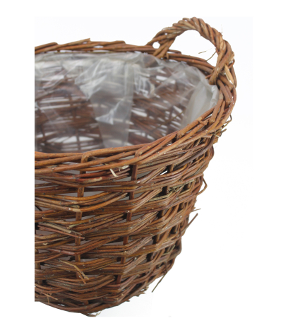 Panier en osier marron