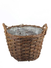 Panier en osier marron