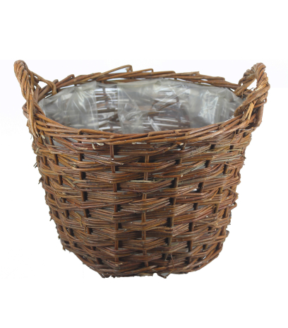 Panier en osier marron