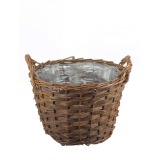 Panier en osier marron