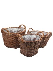 Panier en osier marron