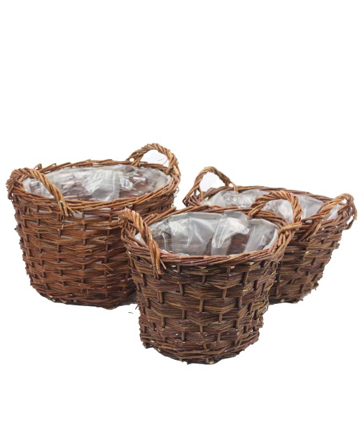 Panier en osier marron