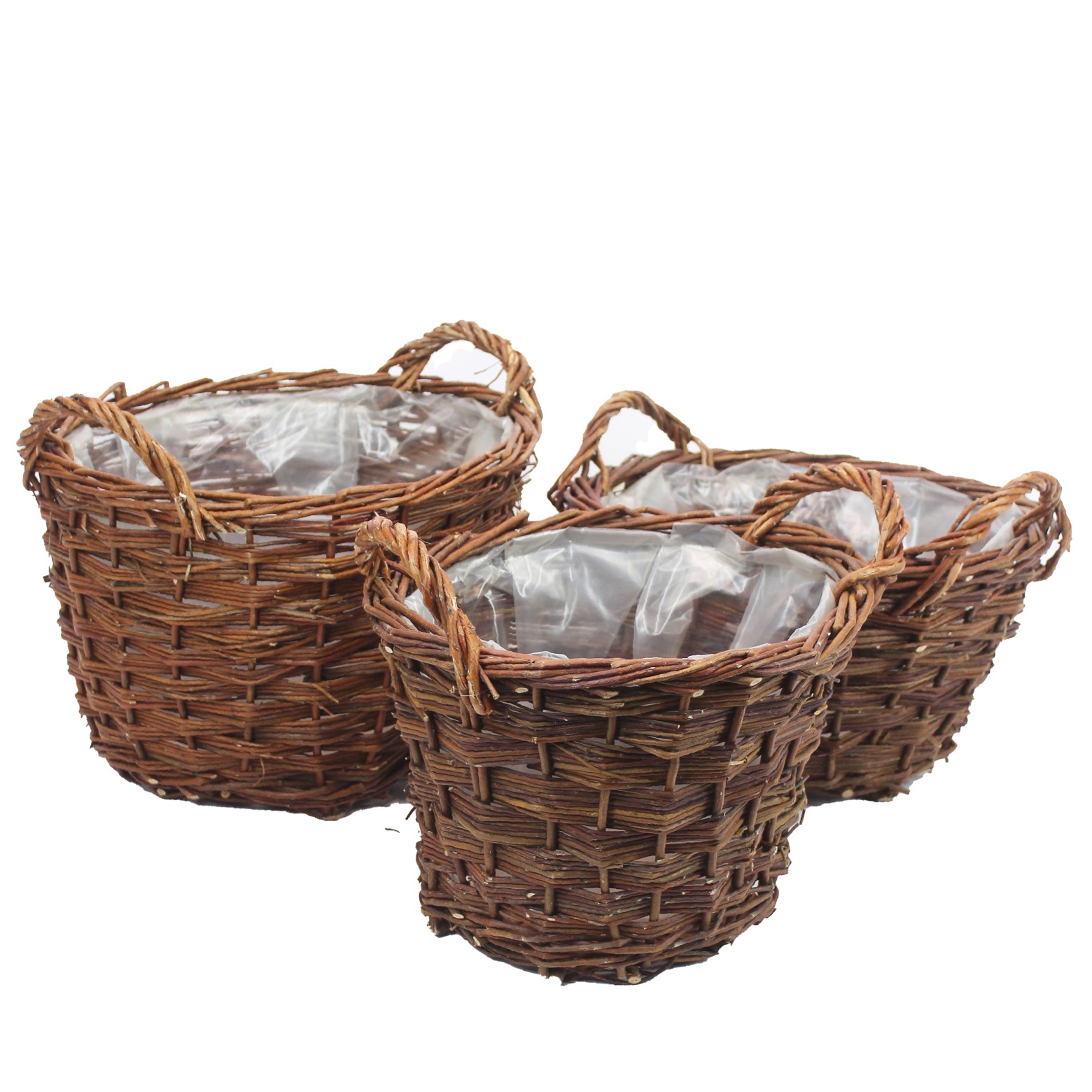 Panier en osier marron