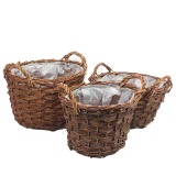 Panier en osier marron