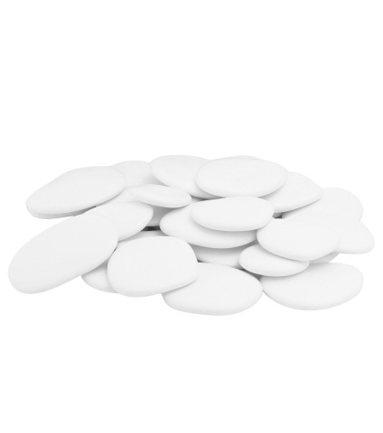 Galets blancs décoratifs en plastique