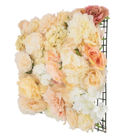 Mur de fleurs artificielles céleste