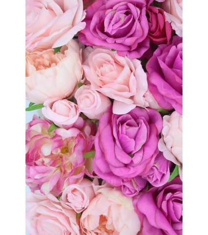 Mur de roses artificielles passion