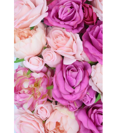 Mur de roses artificielles passion