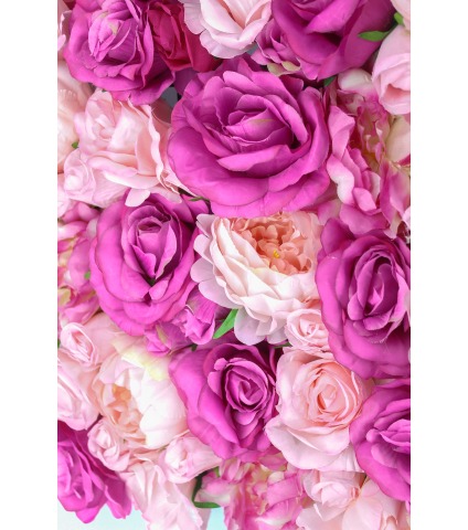 Mur de roses artificielles passion