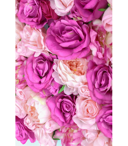 Mur de roses artificielles passion
