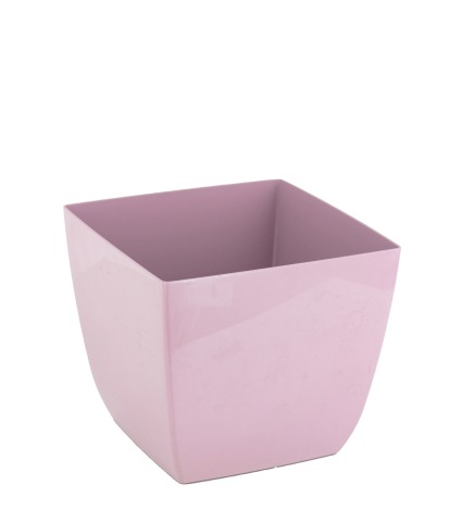 Pot plastique carré lilas curvo