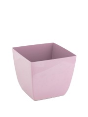 Pot plastique carré lilas curvo