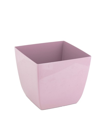 Pot plastique carré lilas curvo