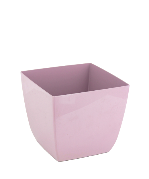 Pot plastique carré lilas curvo