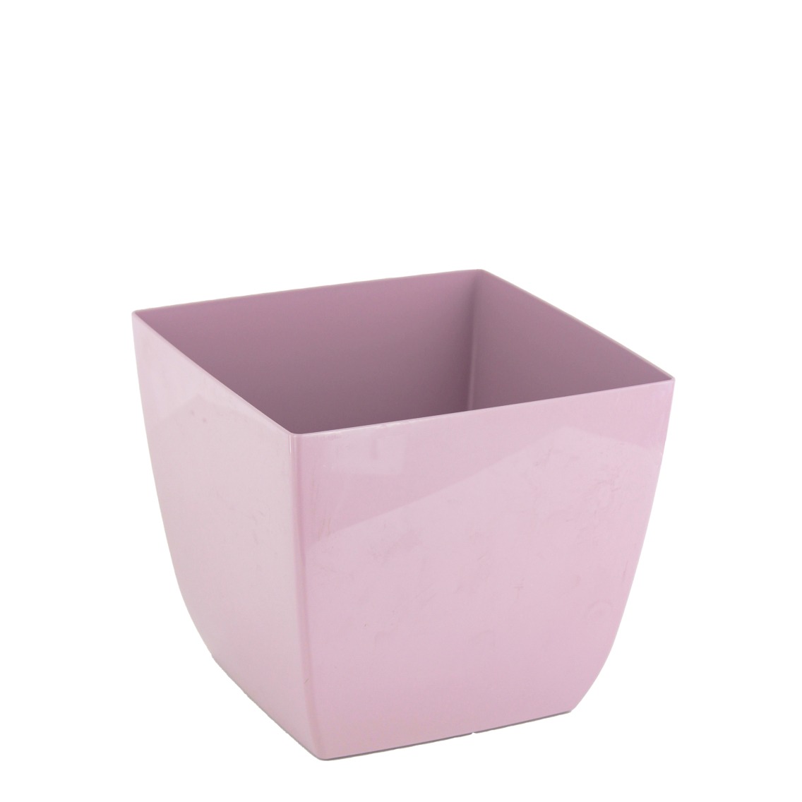 Pot plastique carré lilas curvo