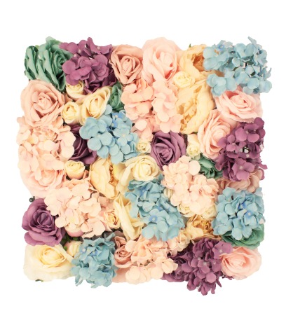 Mur floral artificiel pastel
