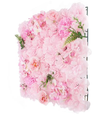 Mur de roses artificielles