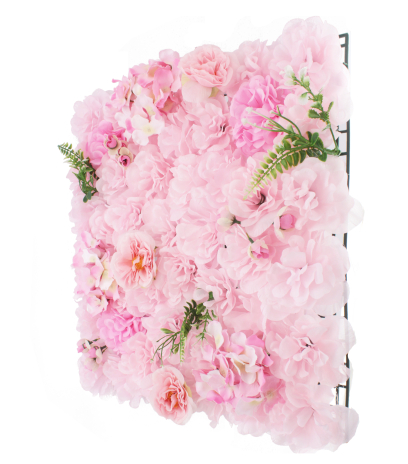 Mur de roses artificielles