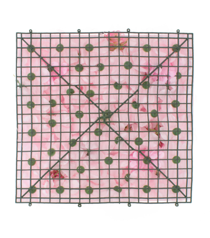 Mur de roses artificielles